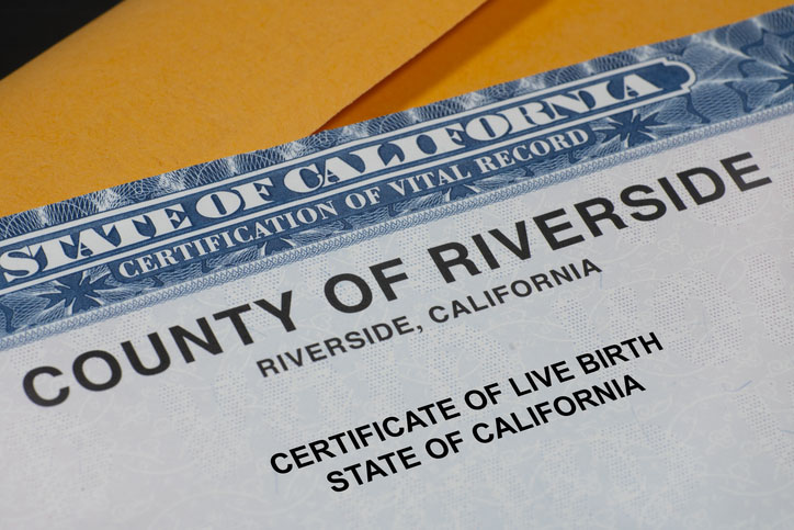 Vital records birth certificate